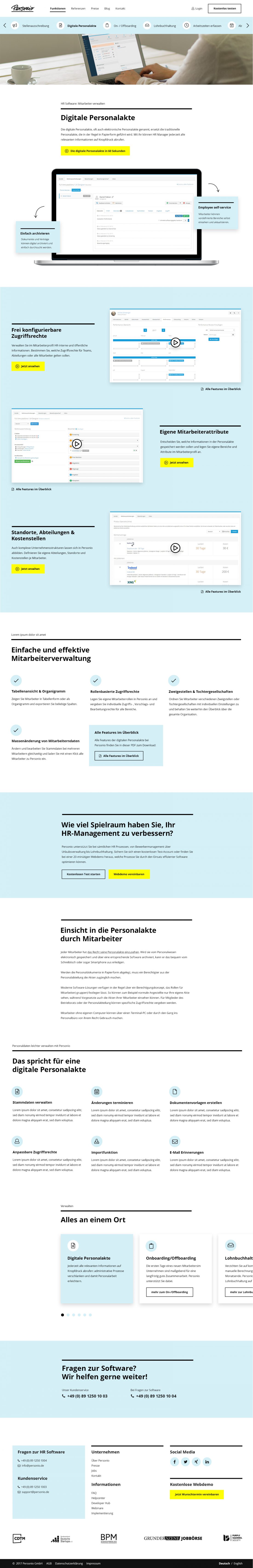 Screenshot Webseite Personio