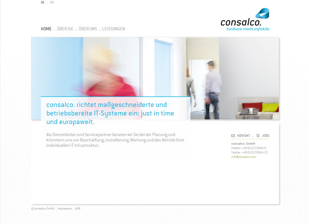 Screenshot Webseite Consalco