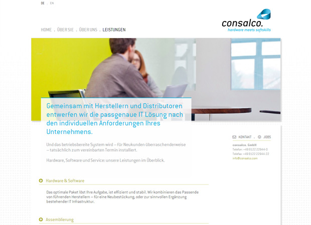 Screenshot Webseite Consalco