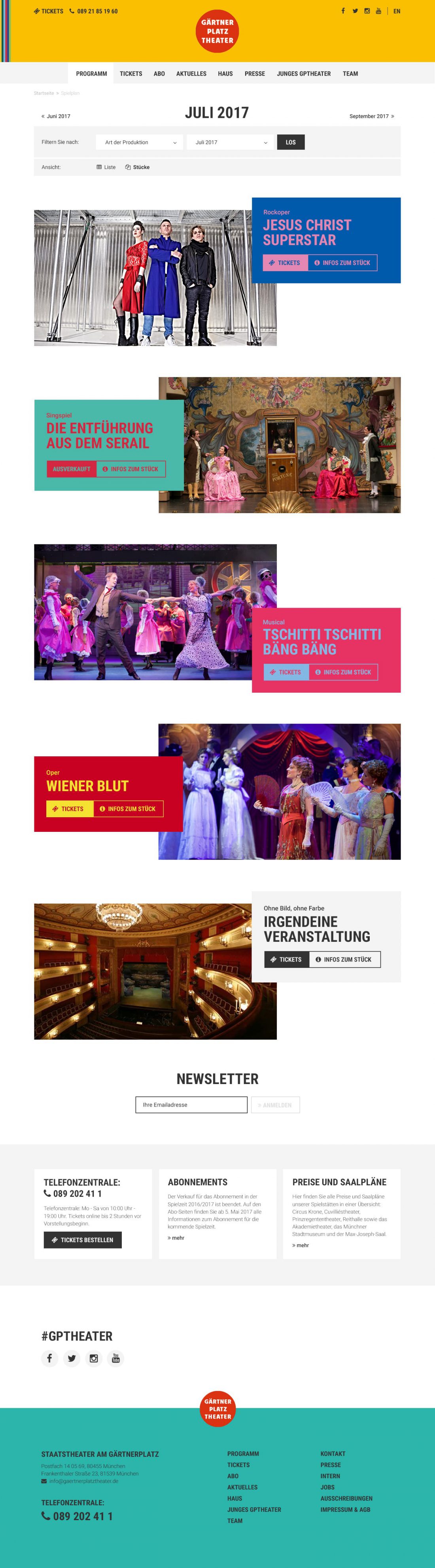 Screenshot Webseite Gärtnerplatztheater