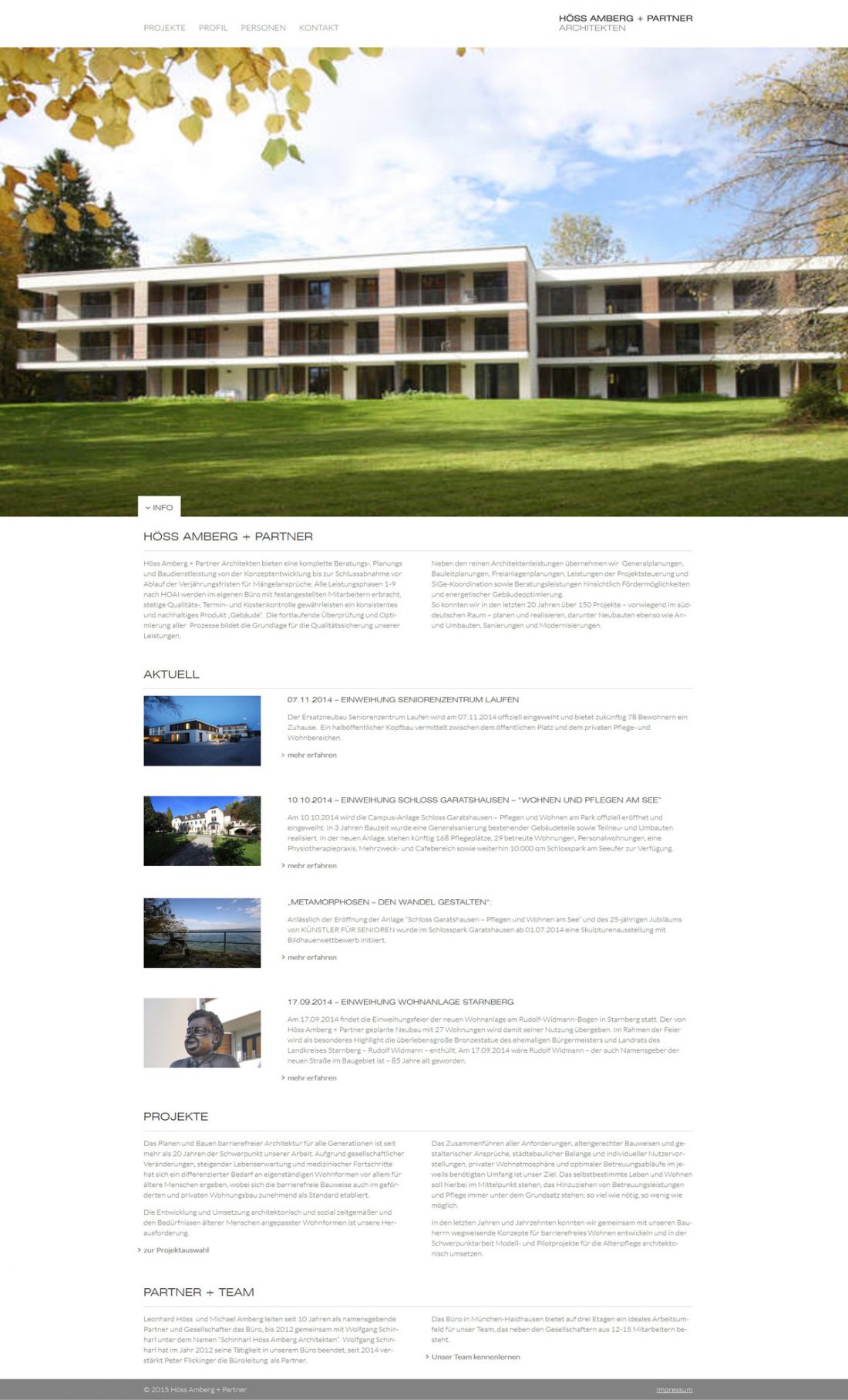 Screenshot Webseite Höss Amberg + Partner