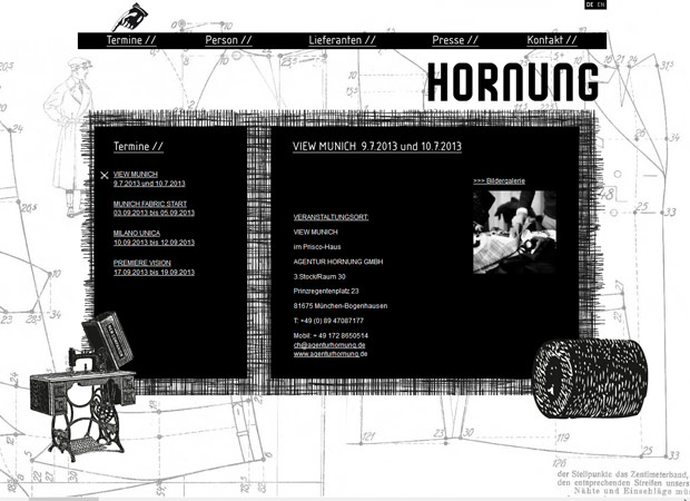 Screenshot Webseite Agentur Hornung