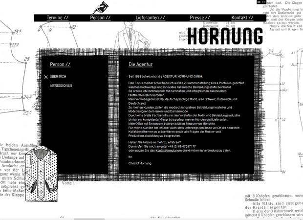 Screenshot Webseite Agentur Hornung