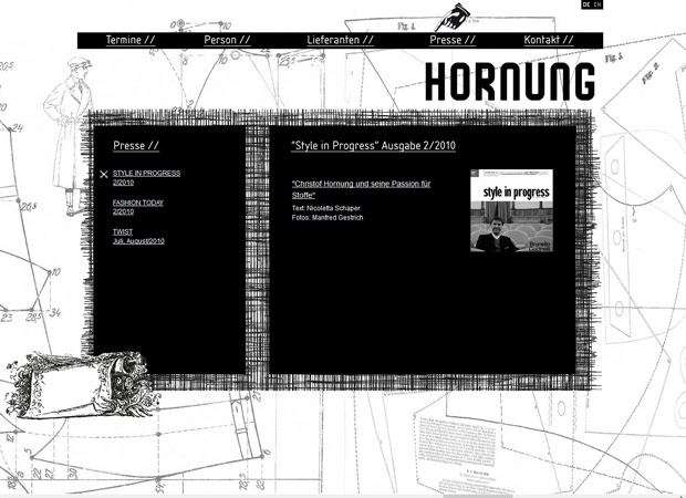 Screenshot Webseite Agentur Hornung