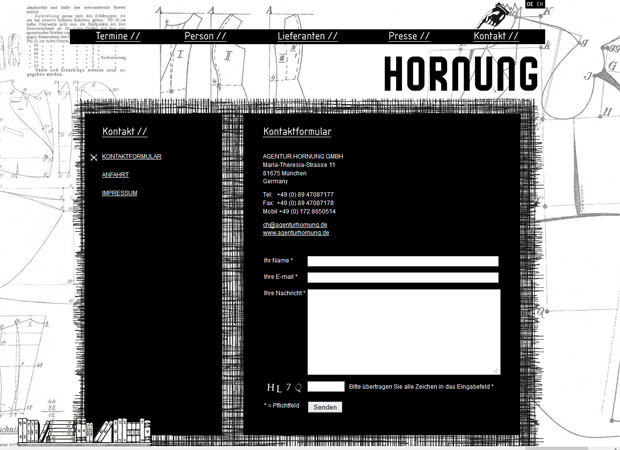 Screenshot Webseite Agentur Hornung