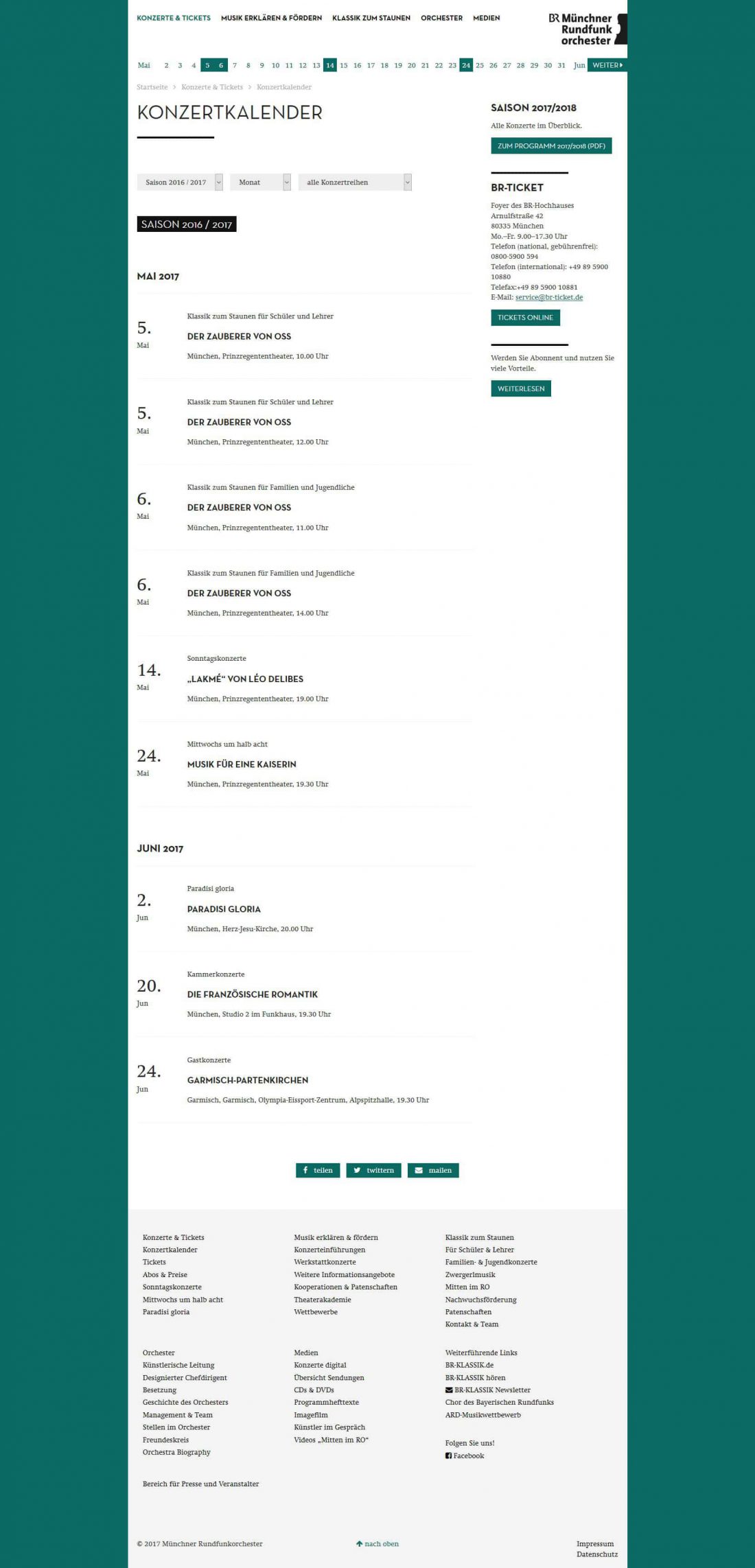 Screenshot Webseite Münchner Rundfunkorchester