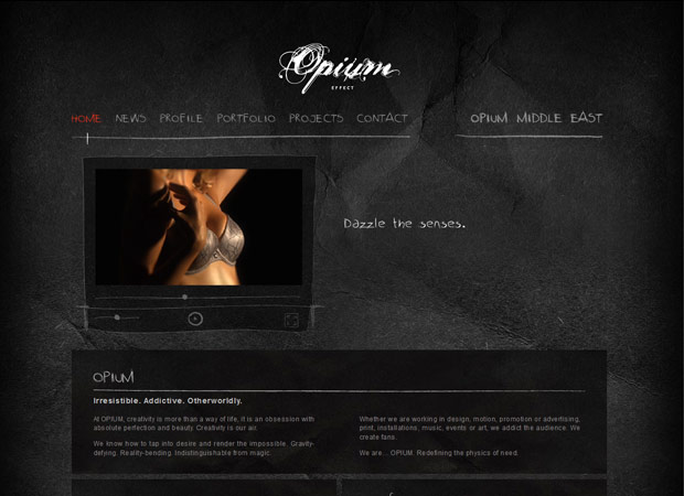 Screenshot Webseite Opium Effect