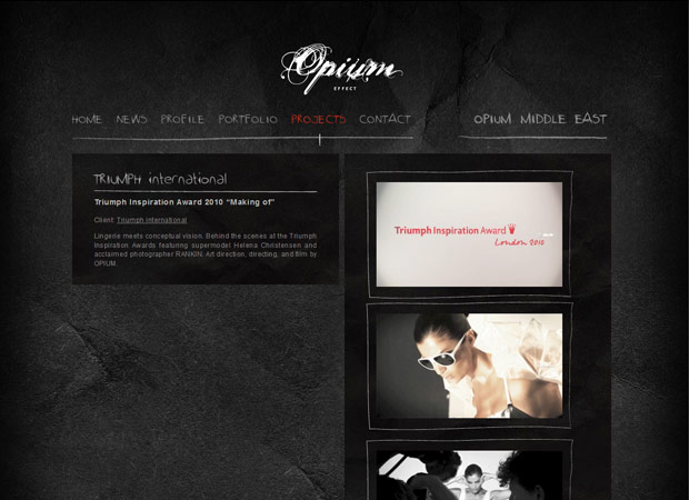 Screenshot Webseite Opium Effect