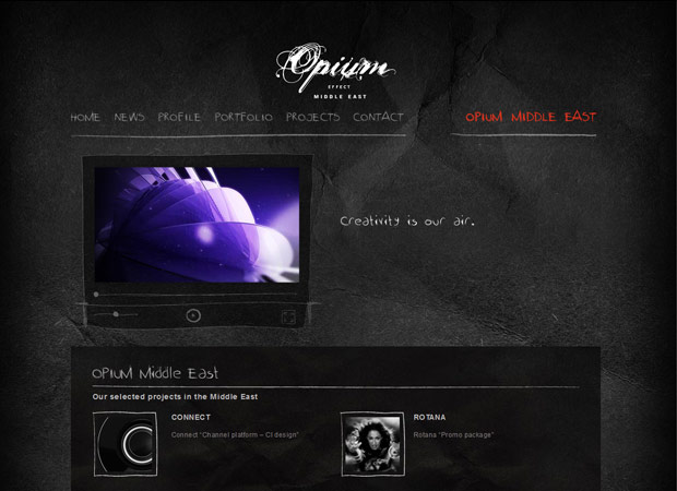 Screenshot Webseite Opium Effect
