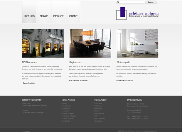 Screenshot Webseite Schöner Wohnen
