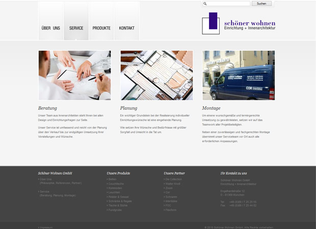 Screenshot Webseite Schöner Wohnen