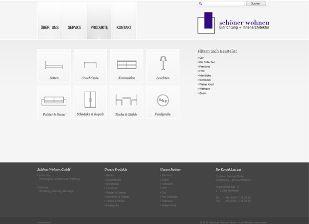 Screenshot Webseite Schöner Wohnen