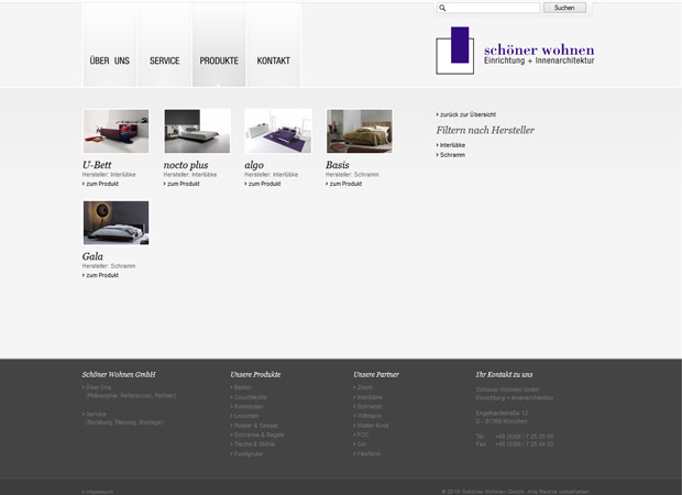 Screenshot Webseite Schöner Wohnen