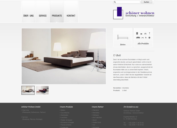 Screenshot Webseite Schöner Wohnen