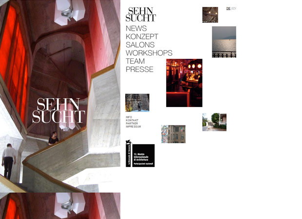 Screenshot Webseite Sehnsucht Biennale