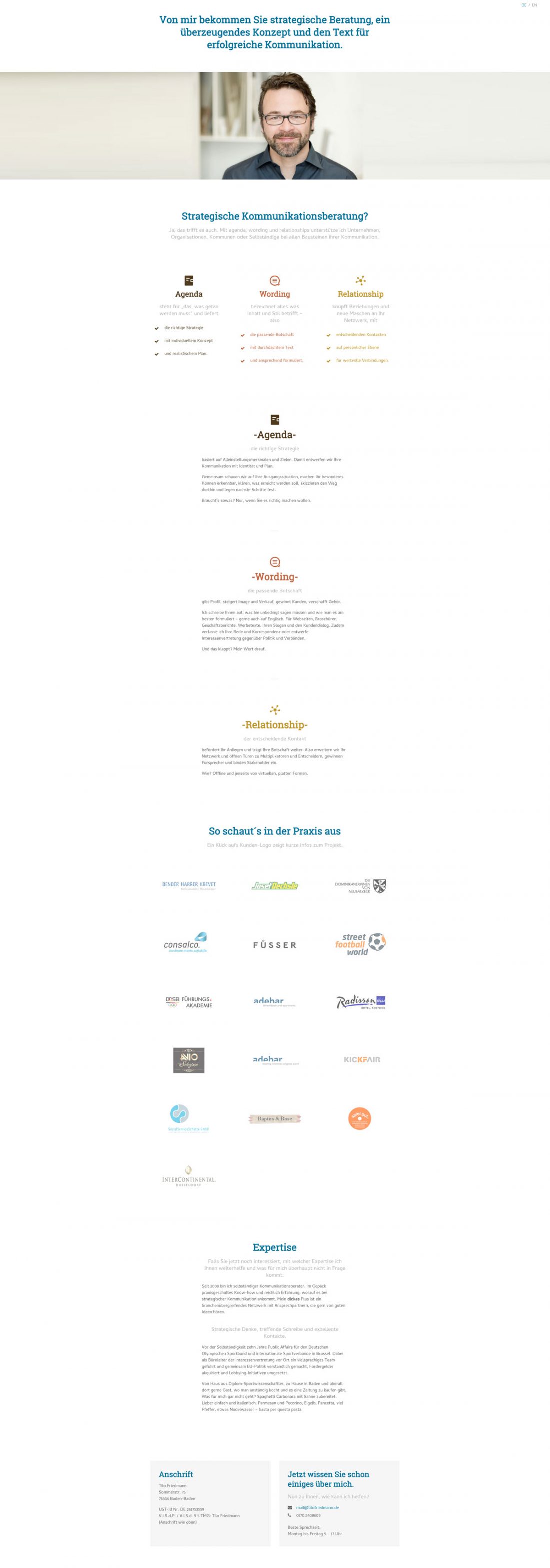 Screenshot Webseite Tilo Friedmann