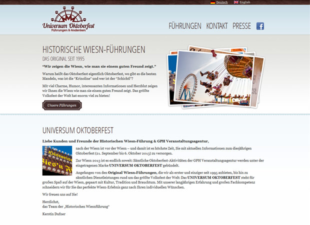 Screenshot Webseite Universum Oktoberfest