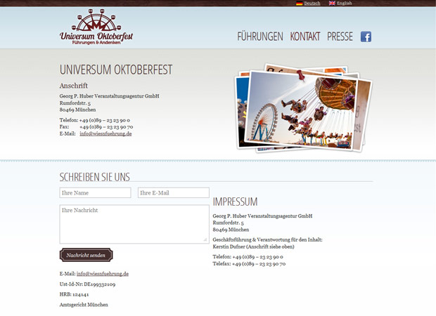 Screenshot Webseite Universum Oktoberfest