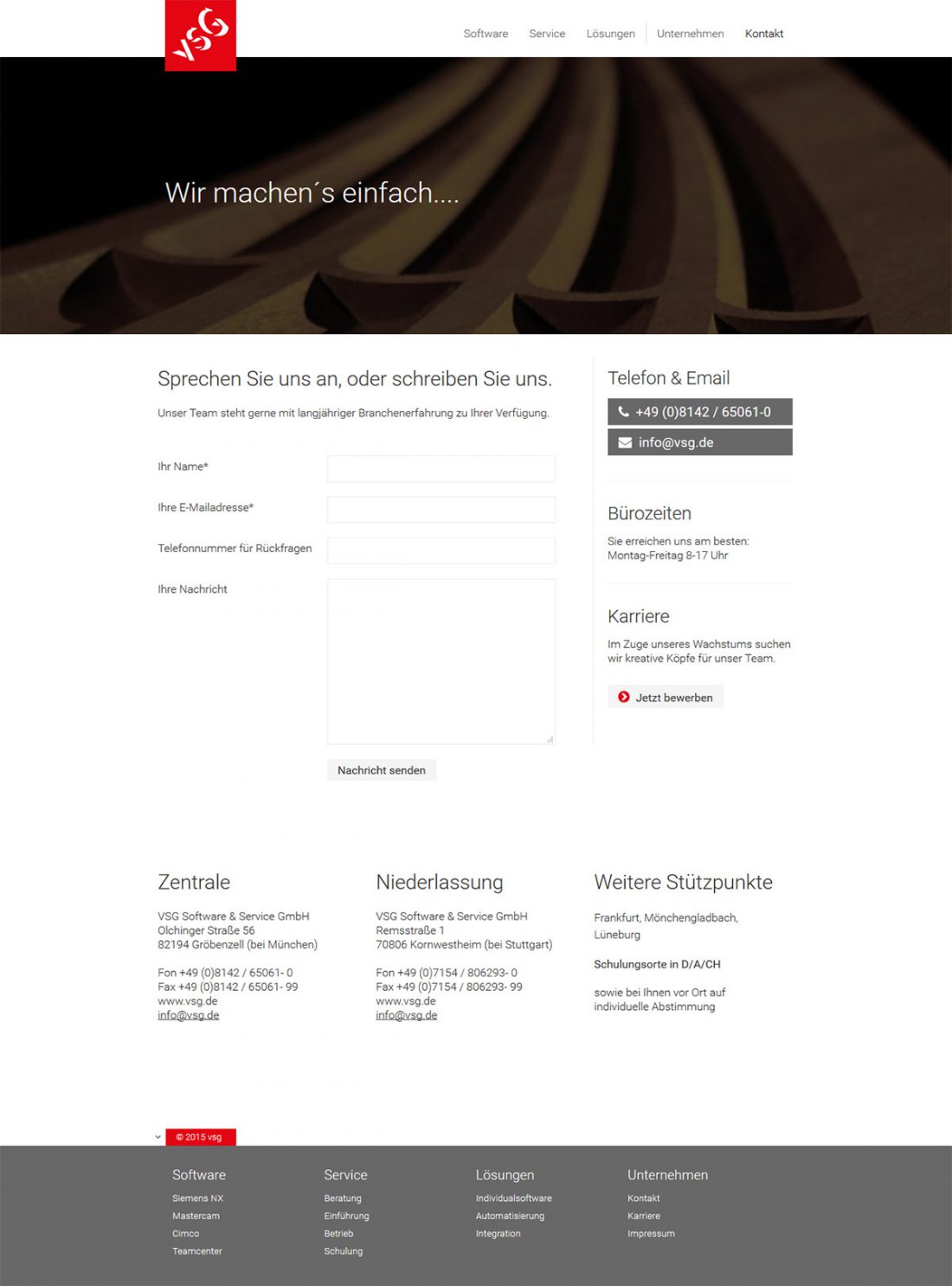 Screenshot Webseite VSG